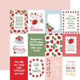 Strawberry Fields: 3x4 Journaling Cards 12x12 Patterned Paper
