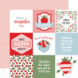 Strawberry Fields: 4x4 Journaling Cards 12x12 Patterned Paper
