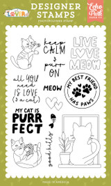 Cat Lover: Live Love Meow Stamp Set