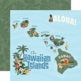 Hawaii: Hawaii Map 12x12 Patterned Paper