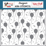 Mouse And Me Birthday: Birthday Magic Balloons Stencil