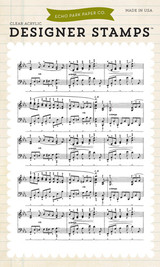 Music Notes Background 4x6 Stamp