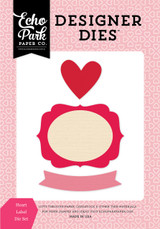 Blowing Kisses - Heart Label Large Die Set