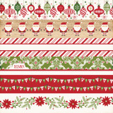 I Love Christmas: Border Strips 12x12 Patterned Paper