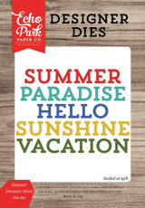Summer Paradise Word Large Die Set
