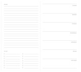 Travelers Notebook: Black Watch Travelers Notebook Insert - Weekly Calendar