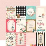Flower Market: 3x4 Journaling Cards 12x12 Patterned Paper