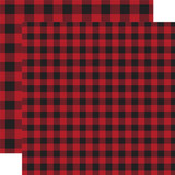 Buffalo Plaid No. 1: Red Buffalo Plaid 12x12 Patterned Paper