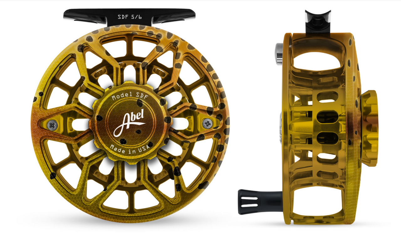 Abel SDF Fly Reel Ported - Native Cutthroat-Cutt Knob 5/6 WT with Blk Handle  - Ed's Fly Shop