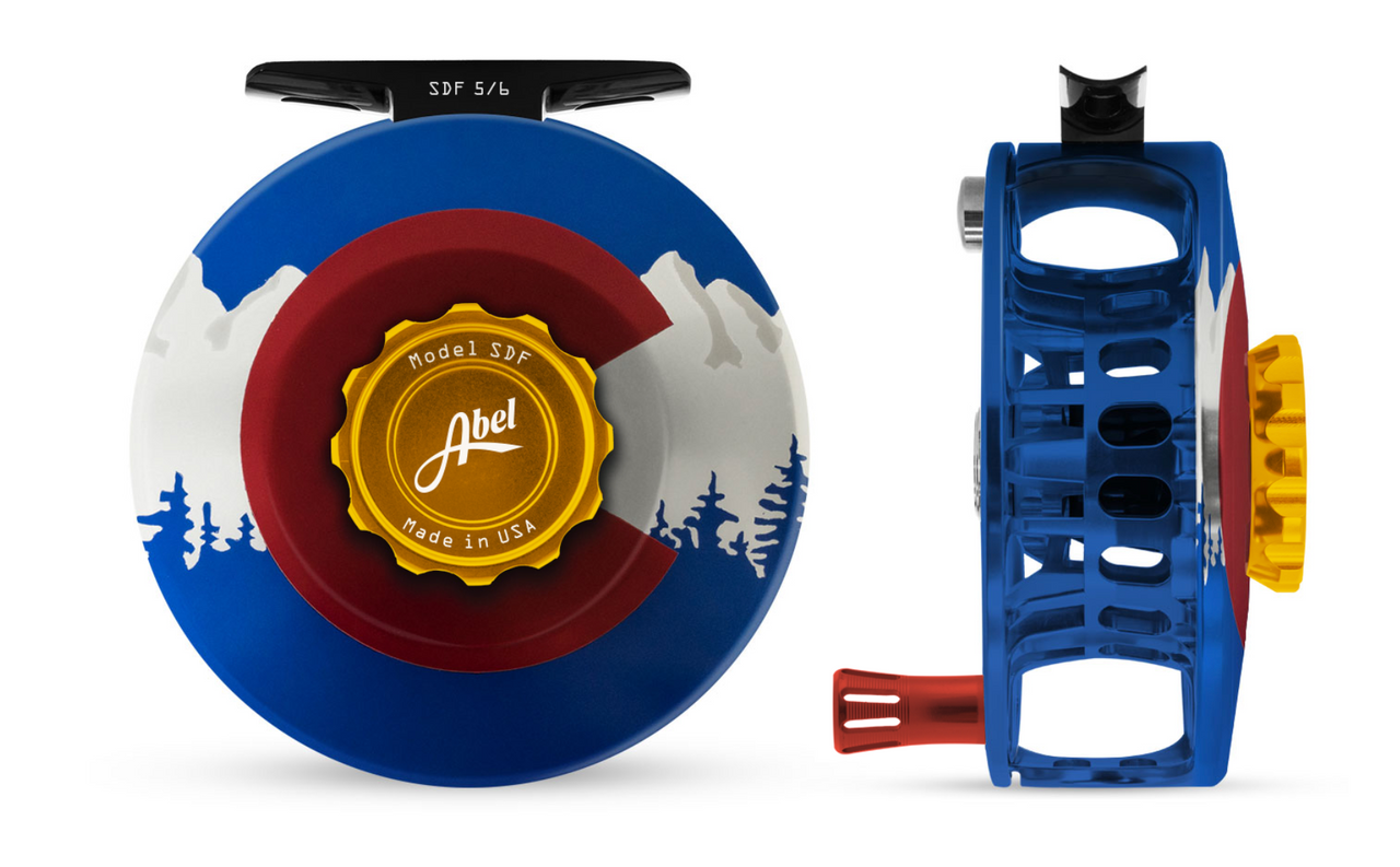 Abel SDF Fly Reel - Colorado Edition - 5/6 WT with Aluminum Red Handle -  Ed's Fly Shop