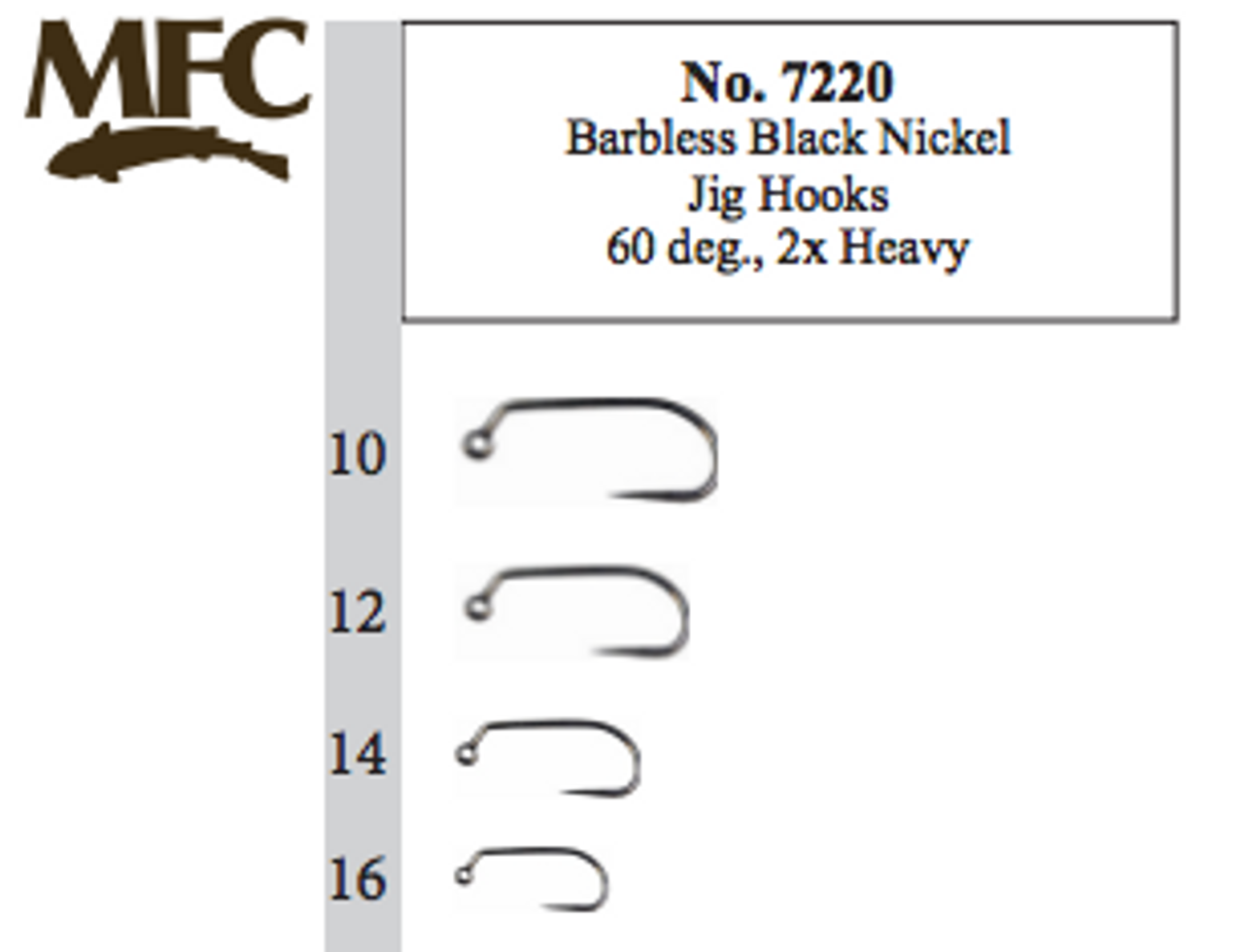 Montana Fly Company Barbless Black Jig Hook 7220 - 25 Pack - Ed's Fly Shop