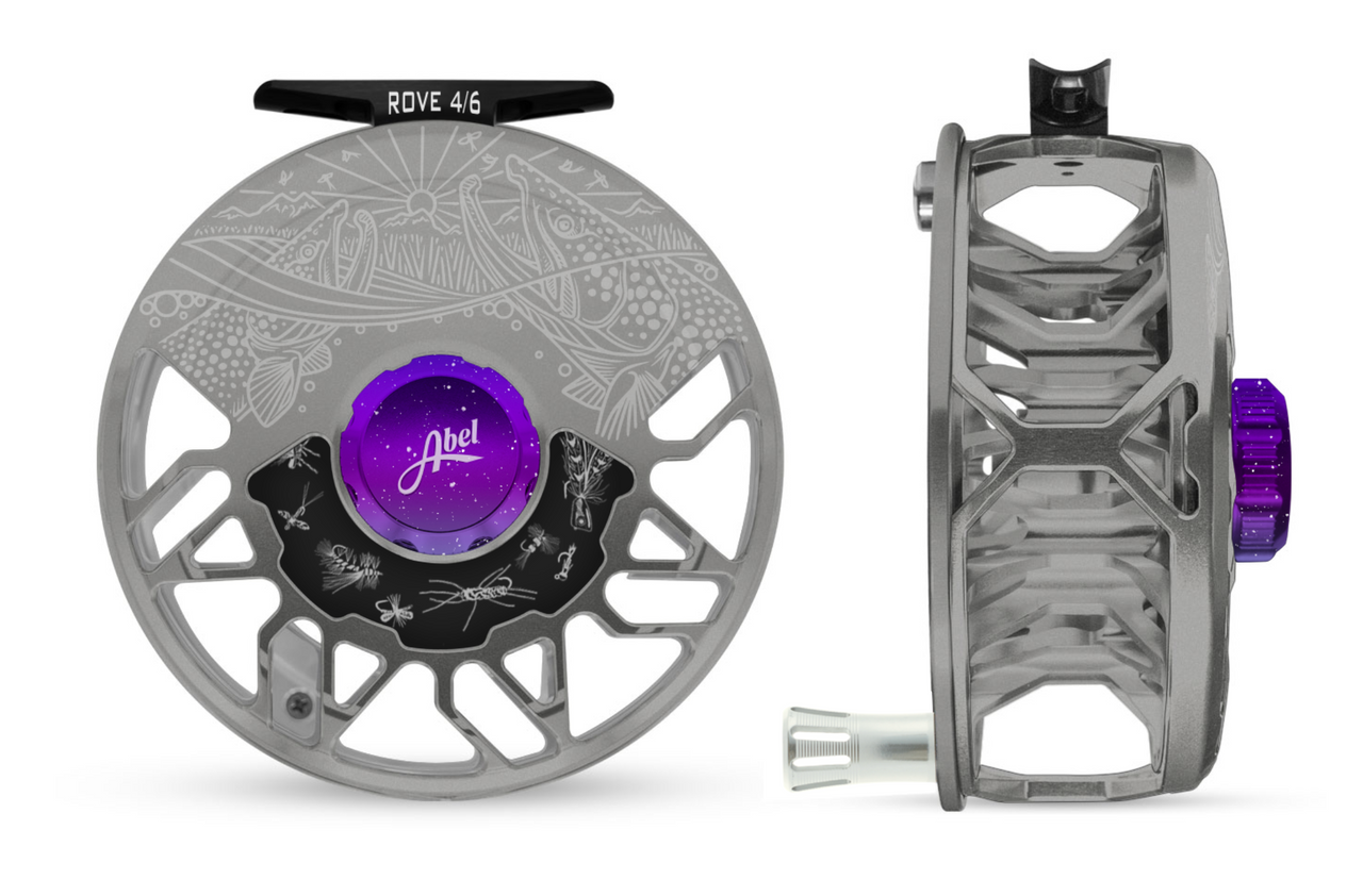 Abel Rove Fly Reel - Satin Plat - North Lights Knob - 4/6 WT with