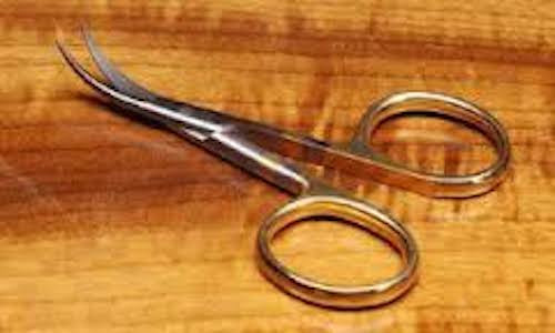 Hair Scissors 4.5" Gold Loops Curved - Fly Fishing