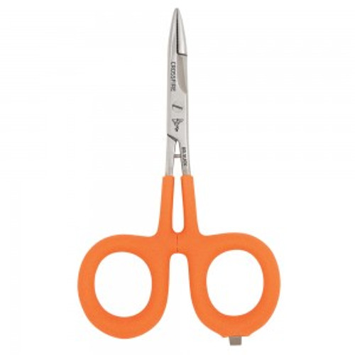 Dr. Slick Crossfire Scissor Clamp 5" Orange Textured Rubber Loops Straight