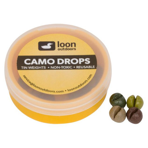 Loon Outdoors Camo Drops Split Shot | Refill Tub