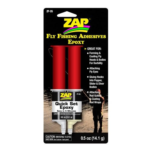 Zap Quick Set Epoxy Fly Fishing Adhesives - 5 Minute Epoxy - Fly Tying