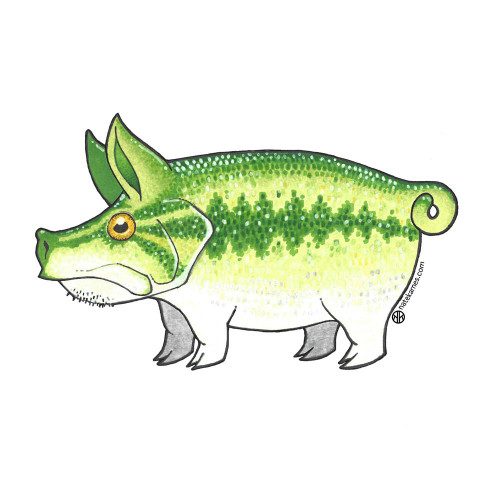 Nate Karnes Pig Largemouth Decal