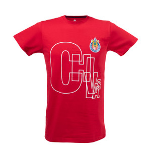 PLAYERA LETRAS CHIVAS ROJA PLAYERA LETRAS CHIVAS ROJA
