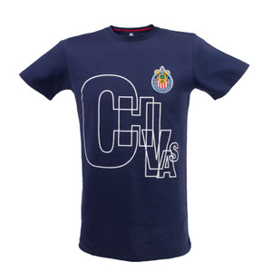 PLAYERA LETRAS CHIVAS AZUL PLAYERA LETRAS CHIVAS AZUL