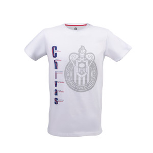 PLAYERA CHIVAS VERTICAL BLANCA