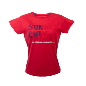 PLAYERA SOMOS CHIVAS ROJA MUJER PLAYERA SOMOS CHIVAS ROJA MUJER