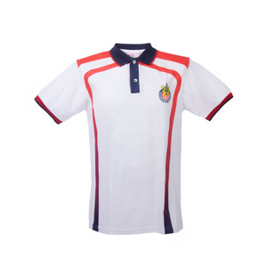 POLO ROJI BLANCA CUELLO AZUL Y ESCUDO CHIVAS POLO ROJI BLANCA CUELLO AZUL Y ESCUDO CHIVAS