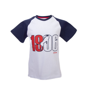 PLAYERA BLANCA MANGAS AZULES 1906 CHIVAS PARA NIÑO PLAYERA BLANCA MANGAS AZULES 1906 CHIVAS PARA NIÑO