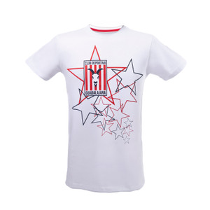 PLAYERA BLANCA ESTRELLAS CHIVAS PLAYERA BLANCA ESTRELLAS CHIVAS