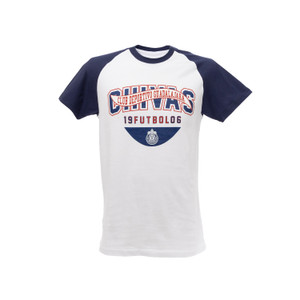 PLAYERA COMBINADA BLANCO Y AZUL 1906 FUT CHIVAS