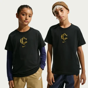 PLAYERA NEGRA ESCUDO RETRO AP26 NIÑO