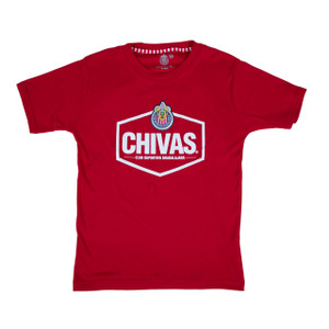 PLAYERA ROJA ESCUDO 3D CHIVAS PLAYERA ROJA ESCUDO 3D CHIVAS
