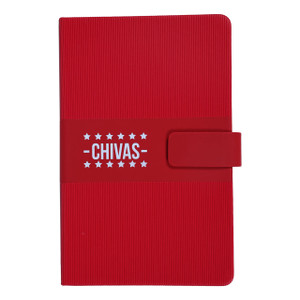 LIBRETA CHIVAS CON BROCHE MAGNÉTICO EN CURPIEL LIBRETA CHIVAS CON BROCHE MAGNÉTICO EN CURPIEL