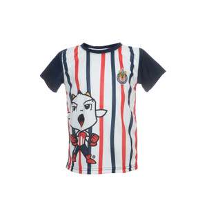 PLAYERA NIÑO RAYAS CHIVITO NIÑO MANGA AZUL PLAYERA NIÑO RAYAS CHIVITO NIÑO MANGA AZUL