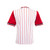 PLAYERA ROJIBLANCA CON CARDIGAN Y CHIVAS BORDADO