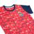 PLAYERA NIÑO ROJA FIGURAS MANGAS AZULES