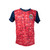 PLAYERA NIÑO ROJA FIGURAS MANGAS AZULES