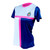 PLAYERA MUJER BLANCA MANGAS AZULES Y VIVOS ROSA ESCUDO CHIVAS PLAYERA MUJER BLANCA MANGAS AZULES Y VIVOS ROSA ESCUDO CHIVAS