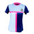 PLAYERA MUJER BLANCA MANGAS AZULES Y VIVOS ROSA ESCUDO CHIVAS PLAYERA MUJER BLANCA MANGAS AZULES Y VIVOS ROSA ESCUDO CHIVAS