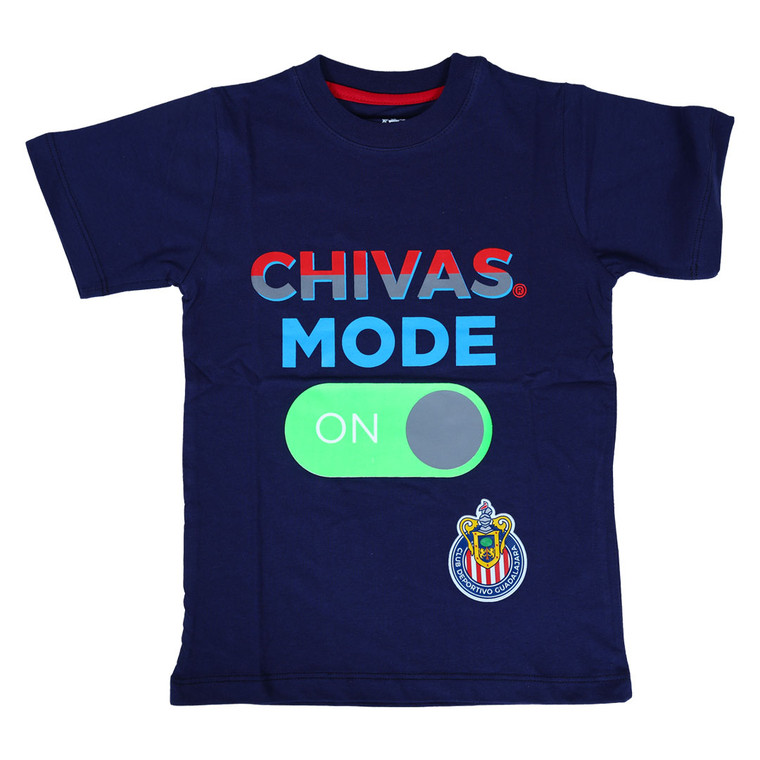 PLAYERA CHIVAS MODE ON AZUL NIÑO