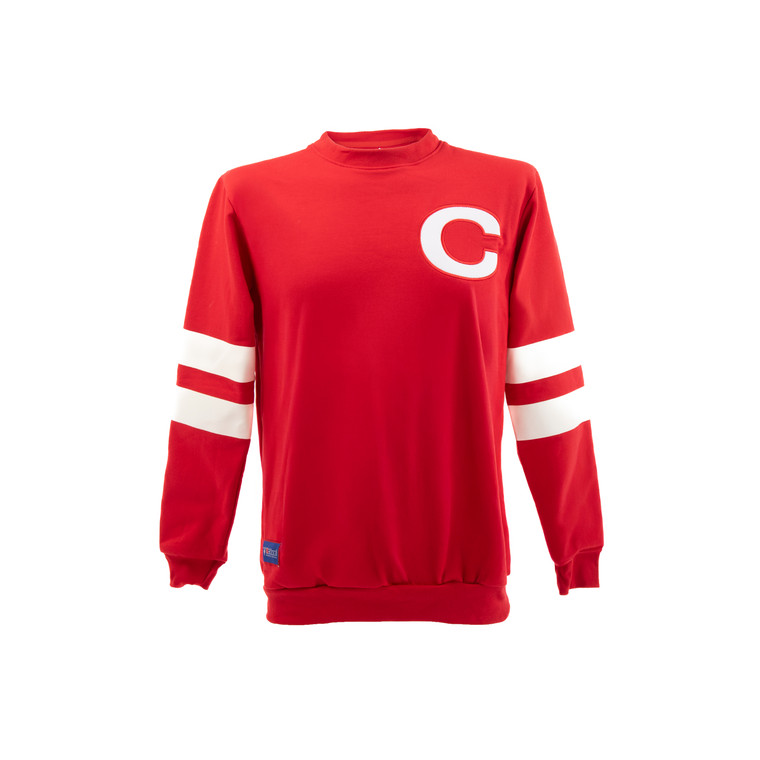 SUDADERA ROJA FRANJAS BLANCAS ESPORTS