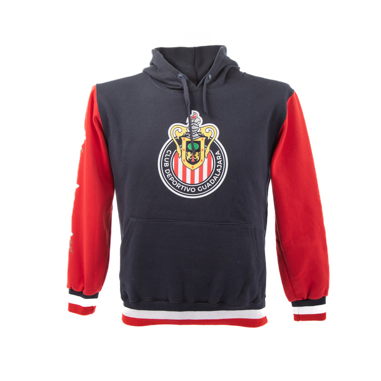 SUDADERA NIÑO COMBINADA CON ESCUDO Y CHIVITOS EN MANGAS