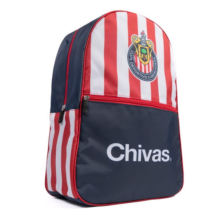 MOCHILA RAYAS Y ESCUDO CHIVAS