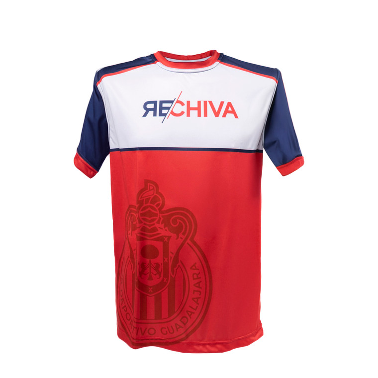 PLAYERA TRICOLOR RECHIVAS ESCUDO