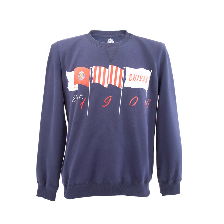 SUDADERA AZUL BANDERAS CHIVAS SUDADERA AZUL BANDERAS CHIVAS