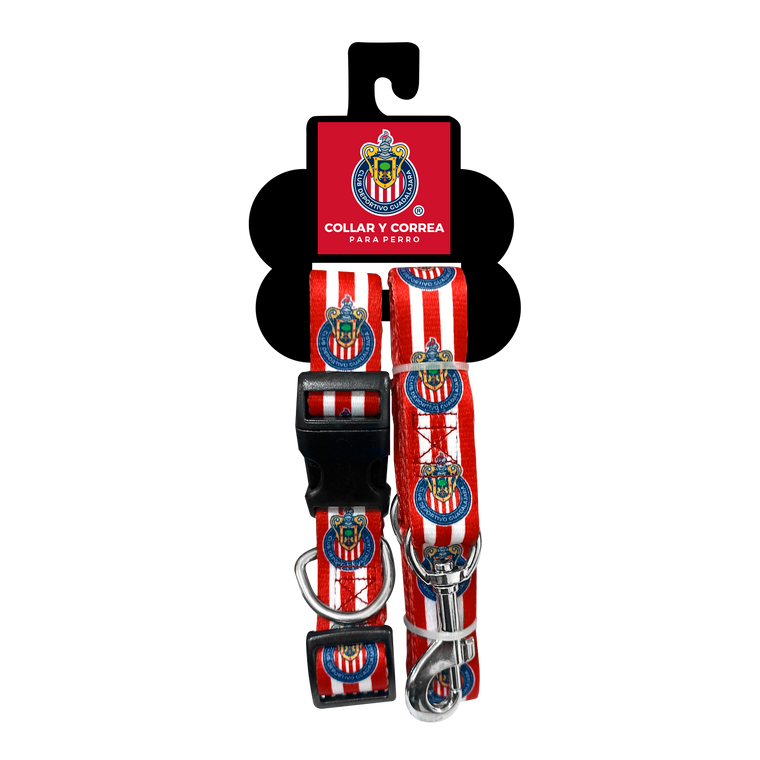 COLLAR Y CORREA GRANDE CHIVAS OFICIAL