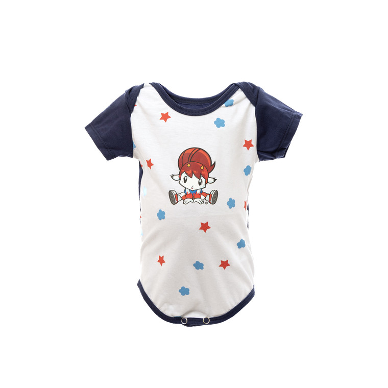 PAÑALERO BLANCO MANGAS AZUL CHIVITA GLOBO PARA BEBÉ