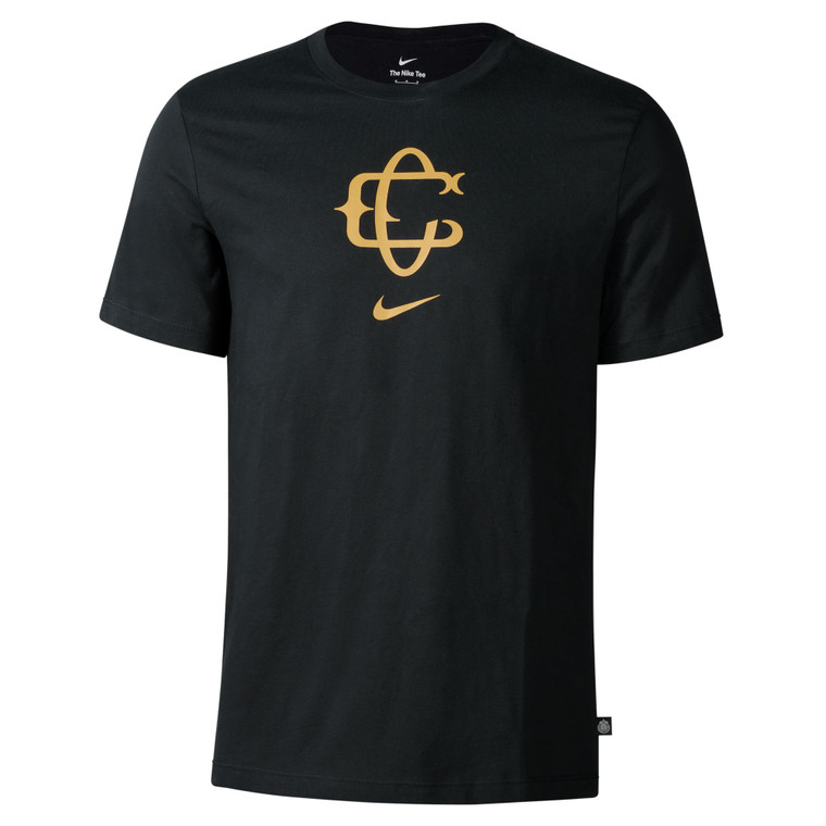 PLAYERA NEGRA ESCUDO RETRO AP26 HOMBRE