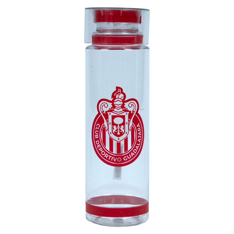 CILINDRO CON TAPA ESCUDO CHIVAS ROJO