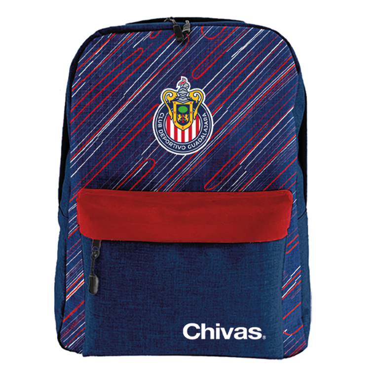 MOCHILA TEXTURA DIAGONALES ESCUDO CHIVAS