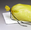Woven Polypropylene Bag with Attached Tie-String - Yellow (Qty) 500 Items